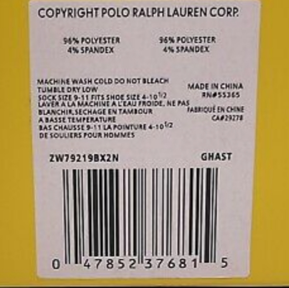 NWT Men's Ralph Lauren Polo 3 Pairs Holiday Themed Gift Box Socks - Picture 6 of 6